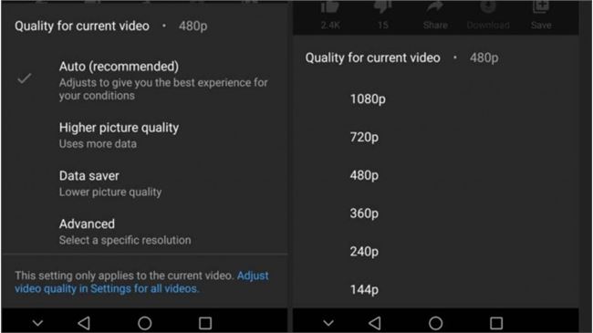 YouTube现在允许用户选择默认的视频质量