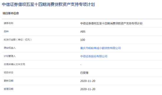 蚂蚁小贷200亿ABS融资获上交所通过