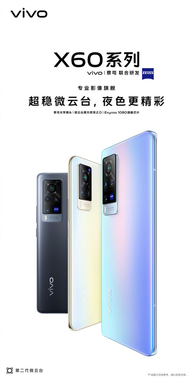 vivo新旗舰X60系列官宣：蔡司光学镜头，首发三星Exynos1080