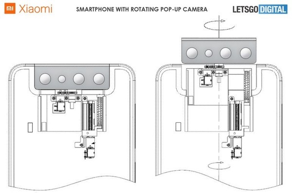 小米可旋转弹出式摄像头专利公开