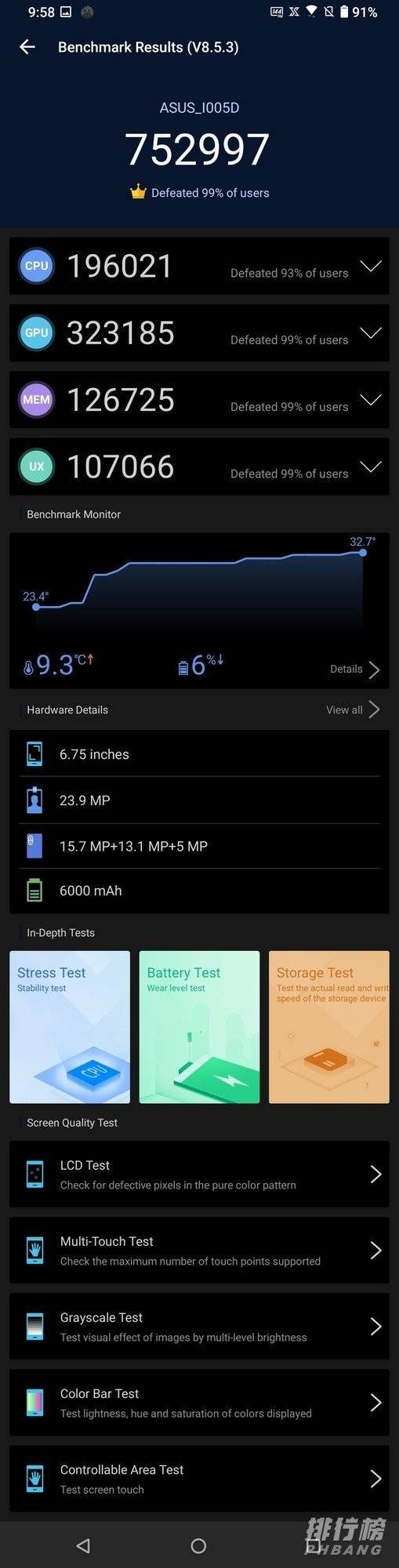 rog游戏手机5跑分_rog游戏手机5跑分怎么样