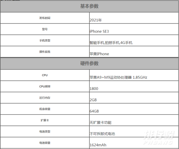 iphone se3配置参数_iphone se3配置参数详情