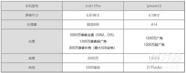 小米11pro和苹果12怎么选_小米11pro和苹果12选哪个