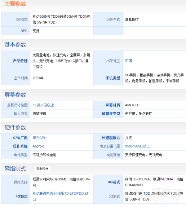 华为p50pro+参数_参数配置详情