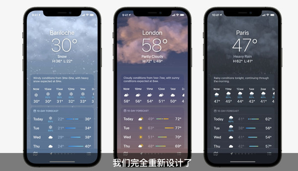 苹果iOS 15更新天气App