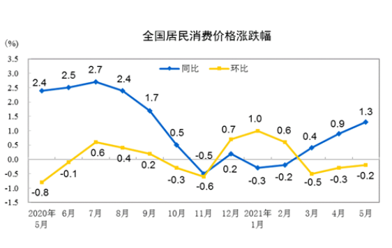 国家统计局城市司高级统计师董莉娟解读2021年5月份CPI和PPI数据