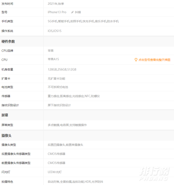 iphone13pro参数配置_iphone13pro参数配置详细参数