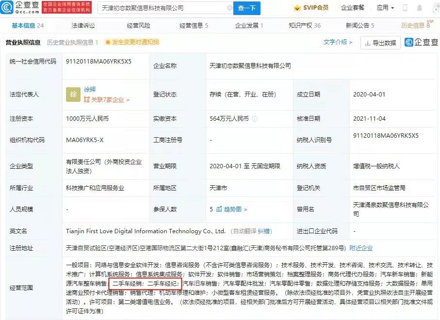 扎堆二手车领域？长城汽车子公司新增二手车经纪等业务