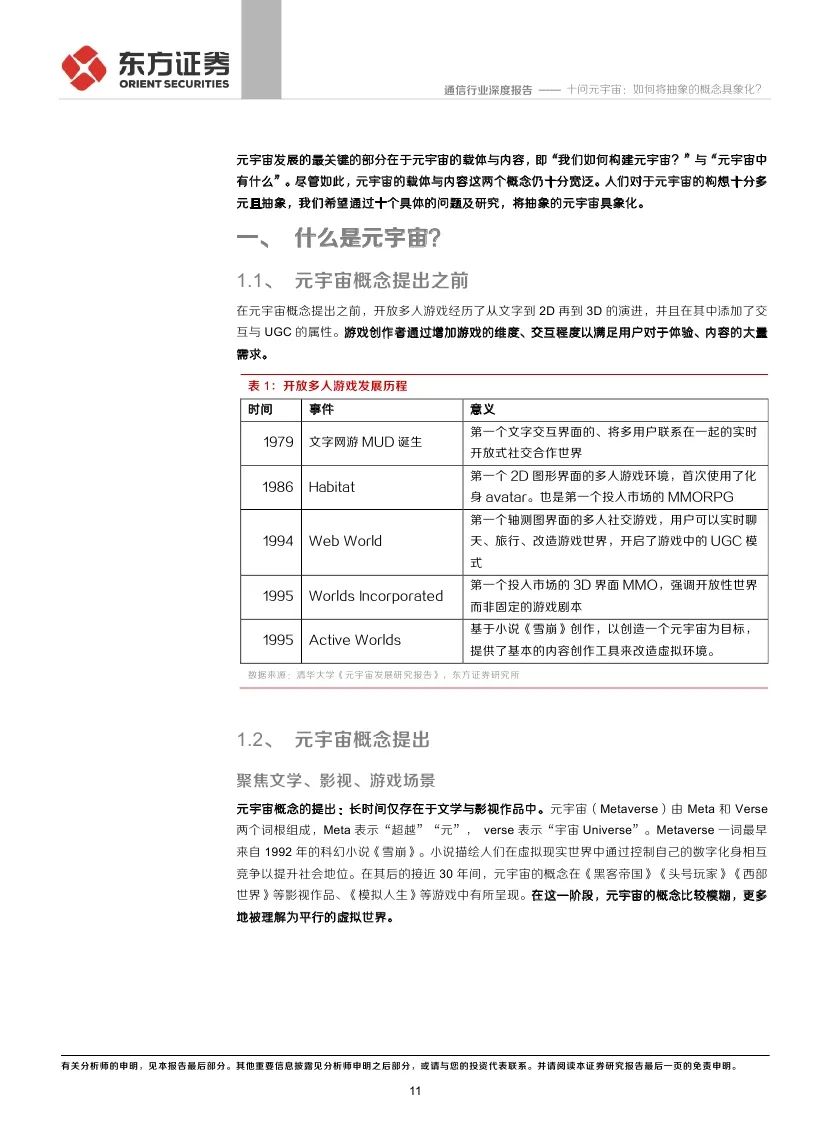 
      东方证券：十问元宇宙 如何将抽象的概念具象化?