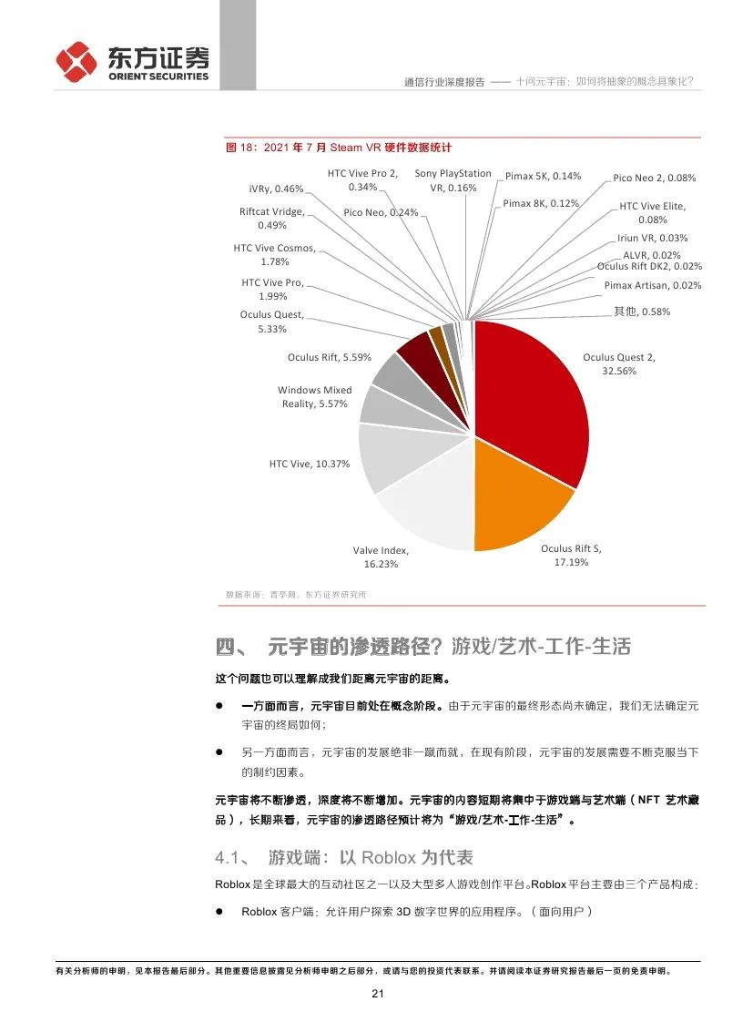 
      东方证券：十问元宇宙 如何将抽象的概念具象化?