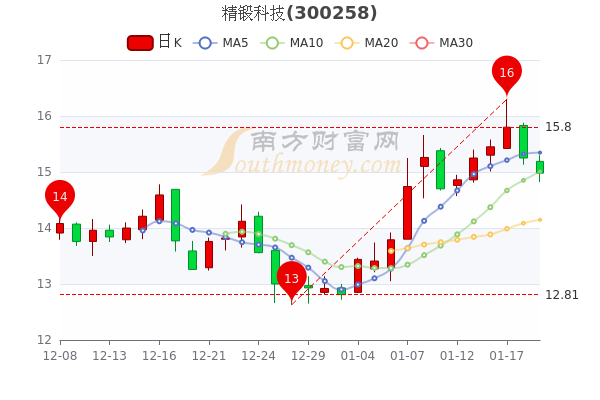 1月19日精锻科技股价多少钱一股？