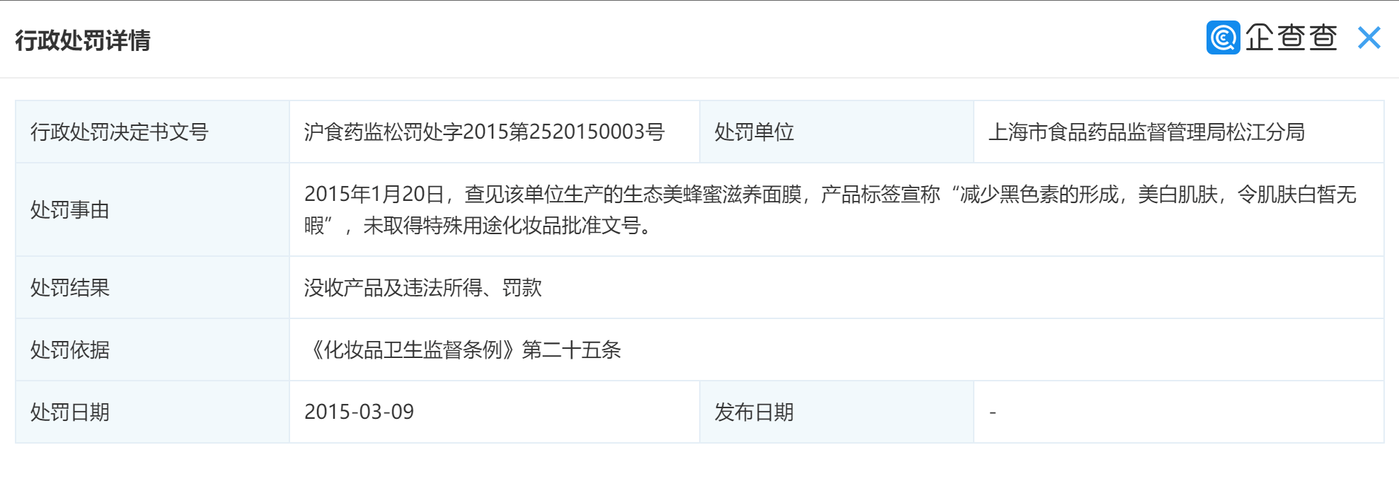 三株药业创始人吴炳新控股上海生态美公司因面膜含激素被罚36万余元