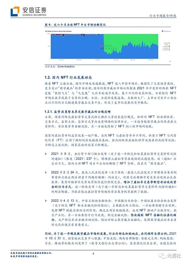 
      安信证券：海内外NFT发展路径的分化及长短期展望