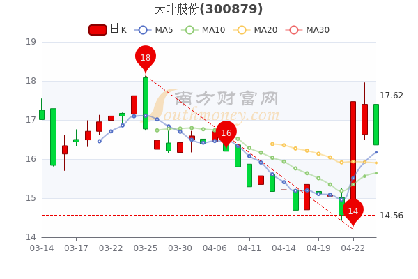 4月26日大叶股份超大单净流出718.32万，收盘跌5.98%，你收藏吗